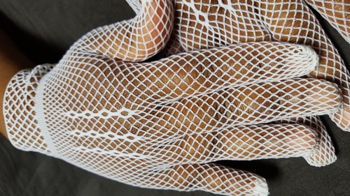White fish net - white,