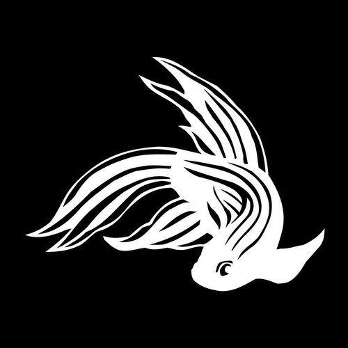 Siamese fighting fish decal - siamese,