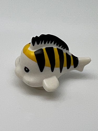 Lego dog friends white - dog, fish